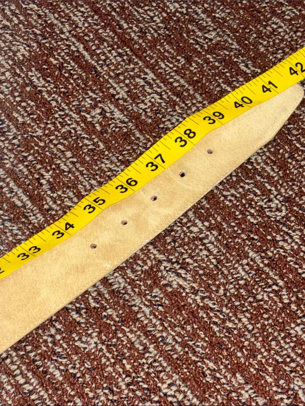 Vintage Classic Suede Belt Tan suede Gold tone Buckle preppy elegant fall belt